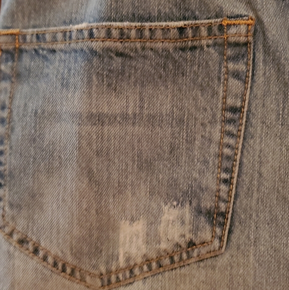 RIP CURL | Washed Blue Distressed Denim Mini Skirt in Size 9 - Picture 6 of 7